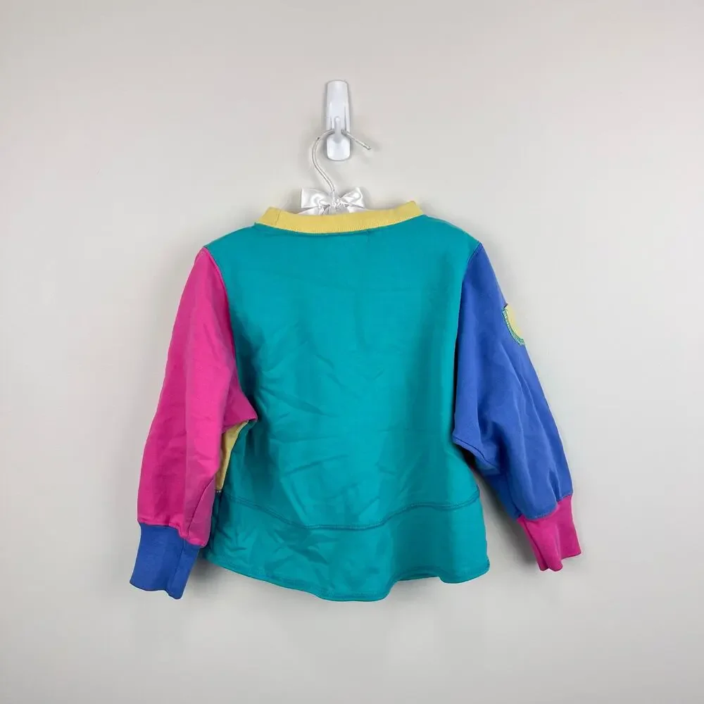 Vintage Gymboree Color Block Long Sleeve T-Shirt Small 2-3